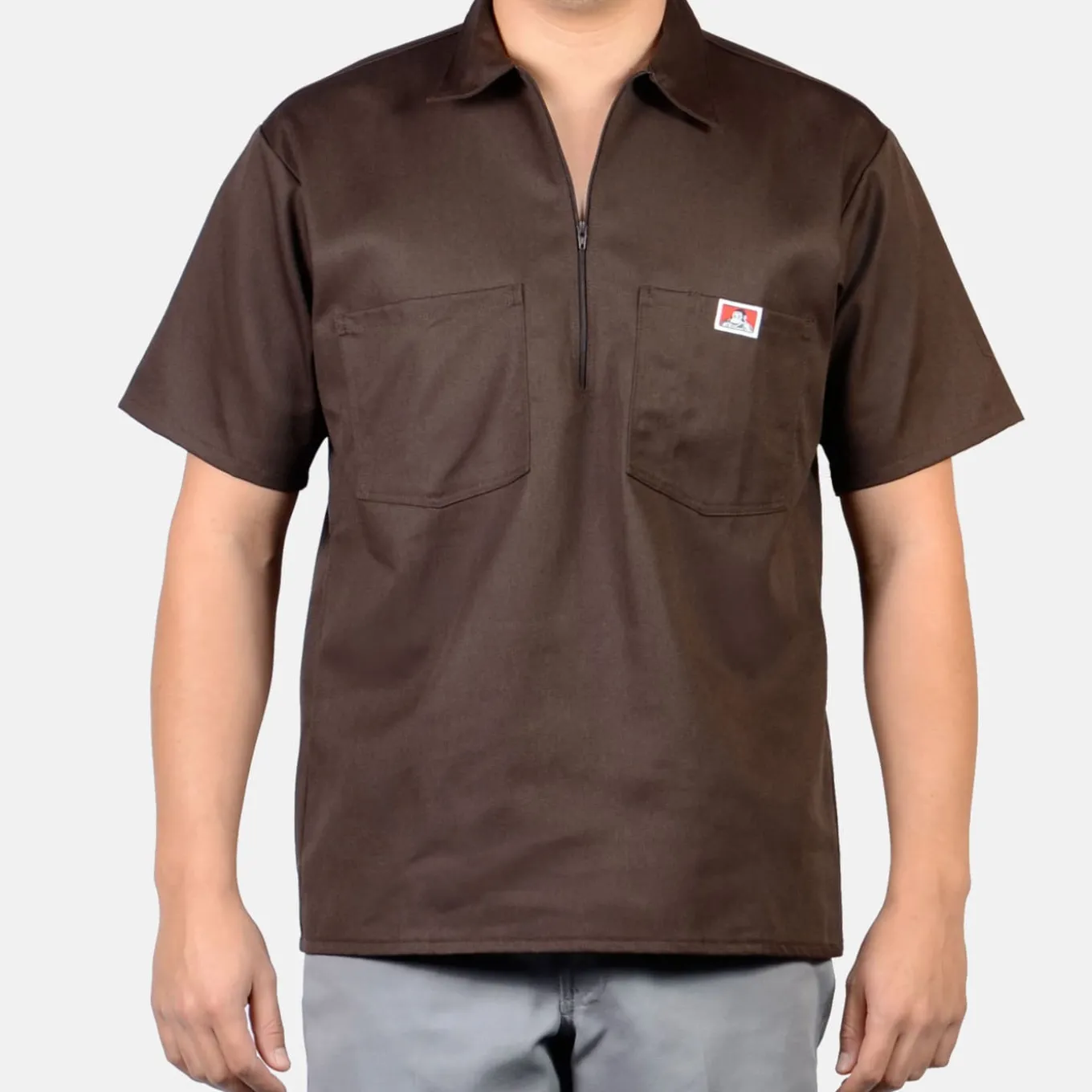 Ben Davis Short Sleeve Solid 1/2 Zip Shirt -