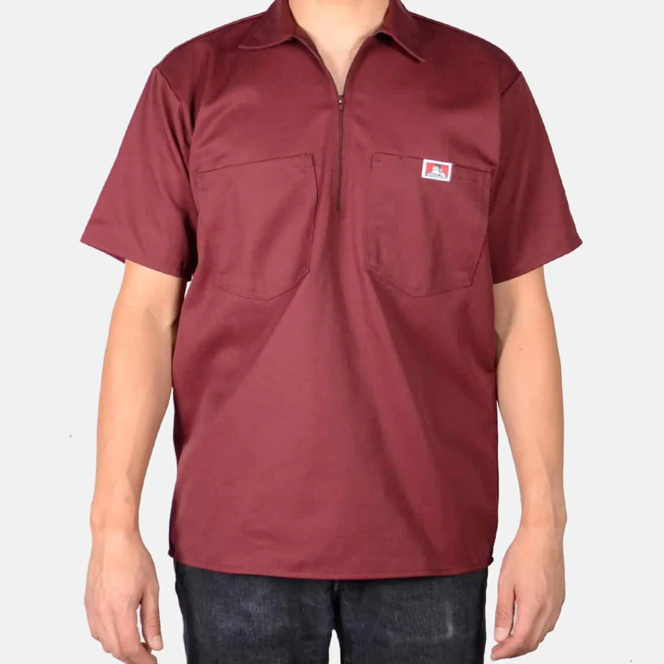 Ben Davis Short Sleeve Solid 1/2 Zip Shirt -