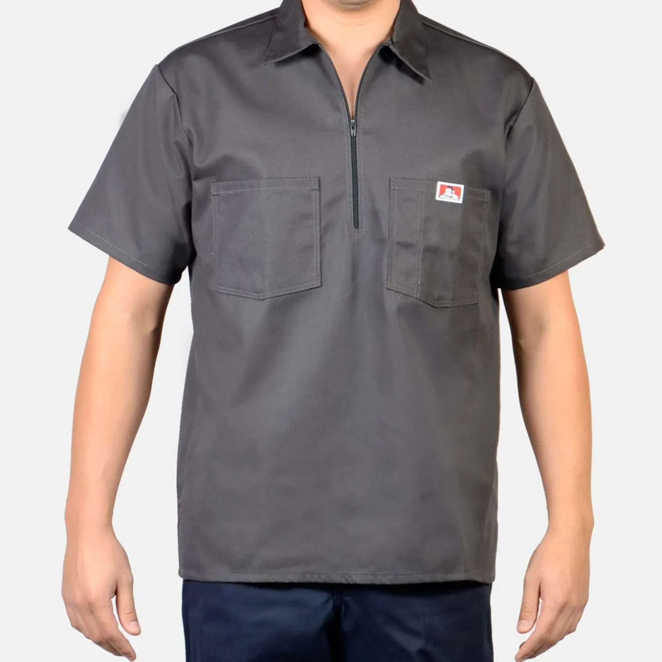 Ben Davis Short Sleeve Solid 1/2 Zip Shirt -