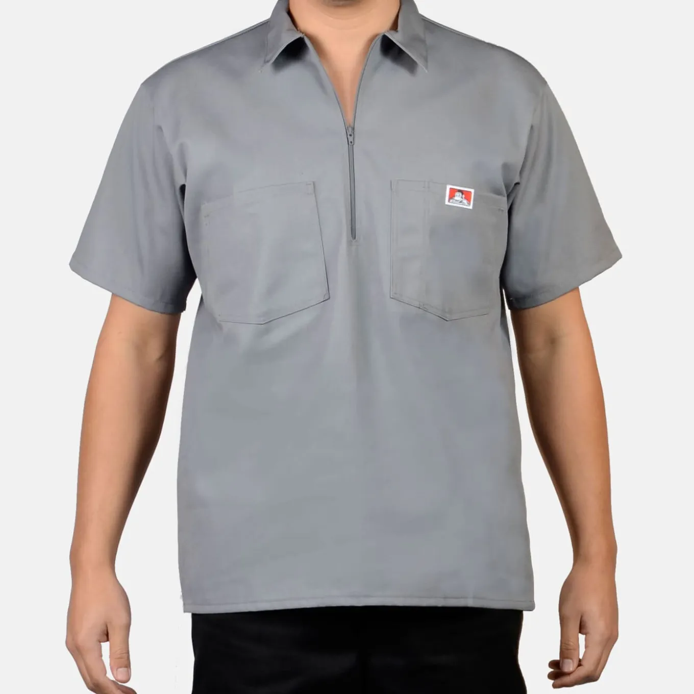 Ben Davis Short Sleeve Solid 1/2 Zip Shirt -