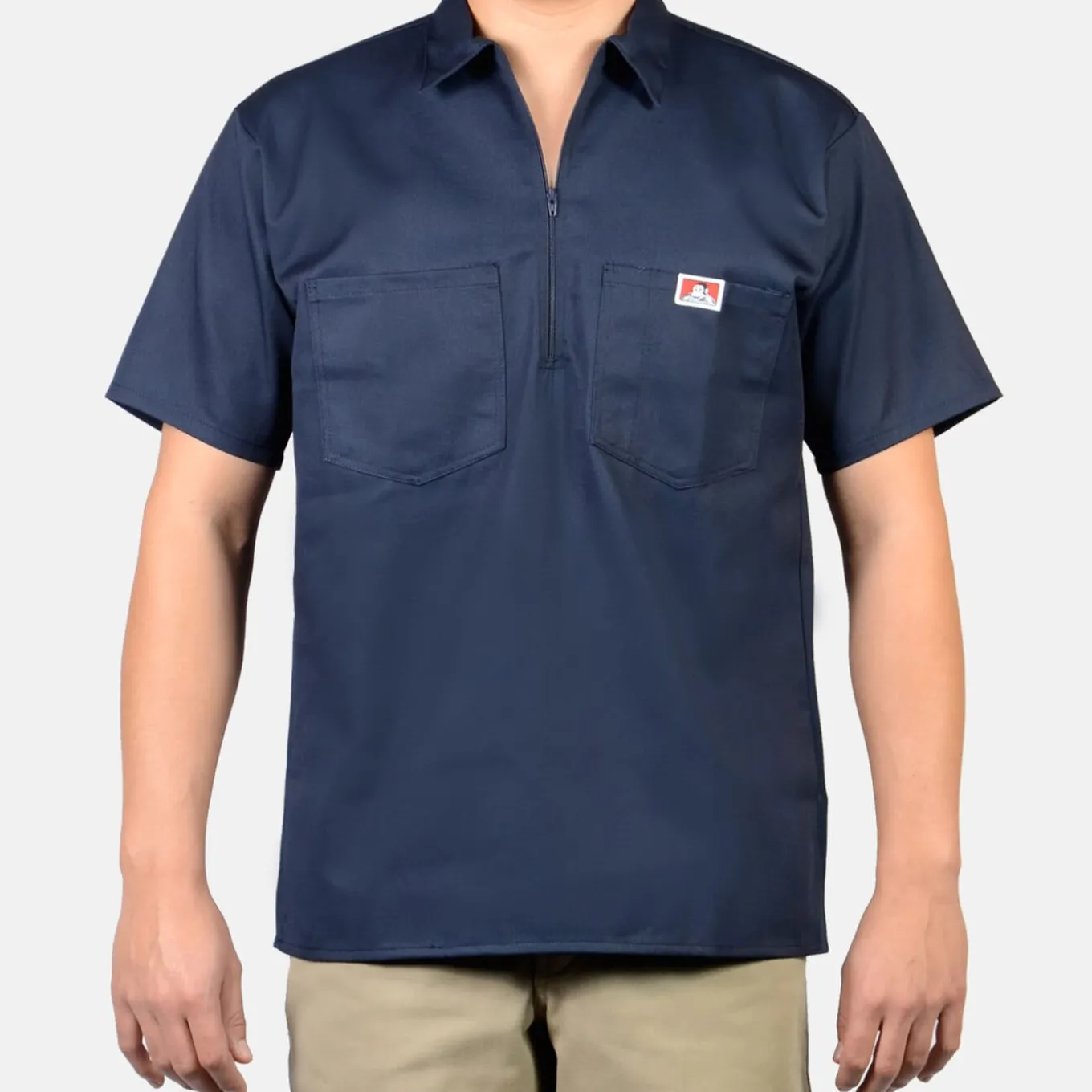 Ben Davis Short Sleeve Solid 1/2 Zip Shirt -