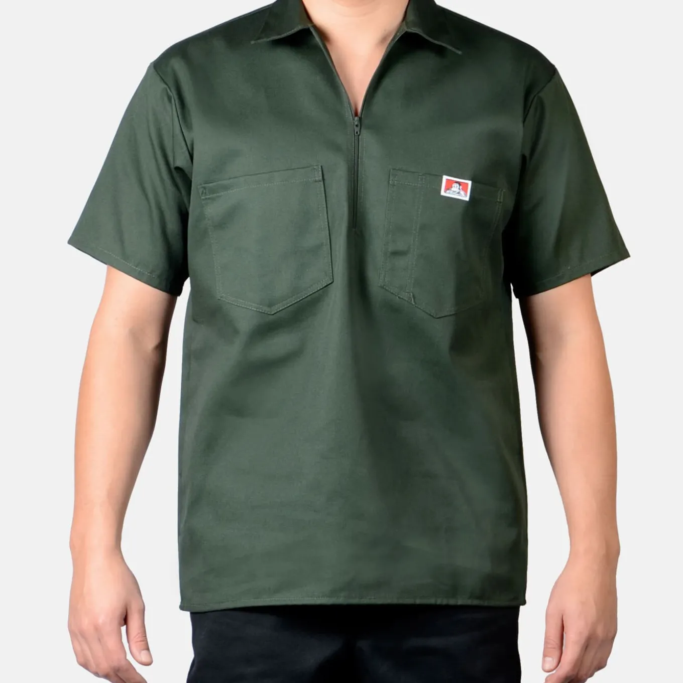 Ben Davis Short Sleeve Solid 1/2 Zip Shirt -