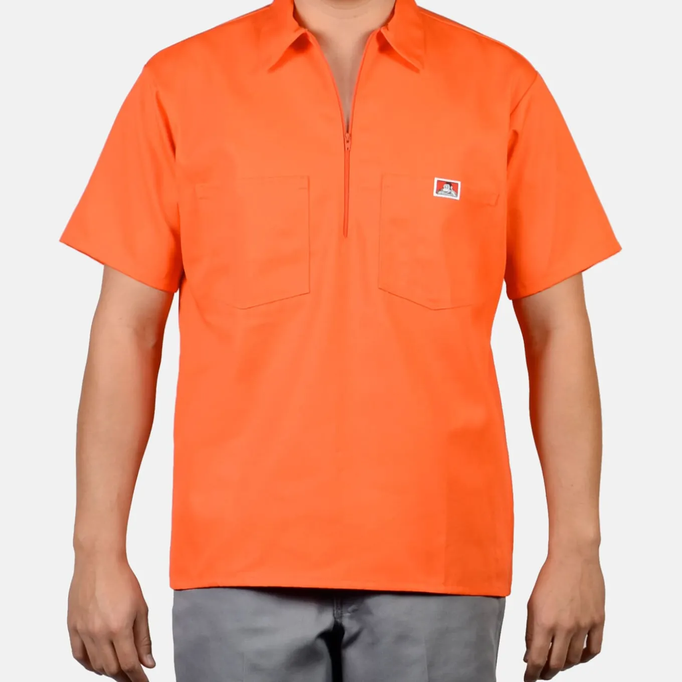 Ben Davis Short Sleeve Solid 1/2 Zip Shirt -