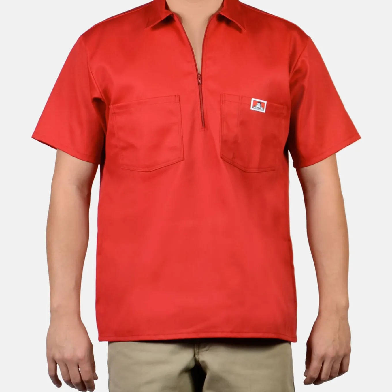 Ben Davis Short Sleeve Solid 1/2 Zip Shirt -