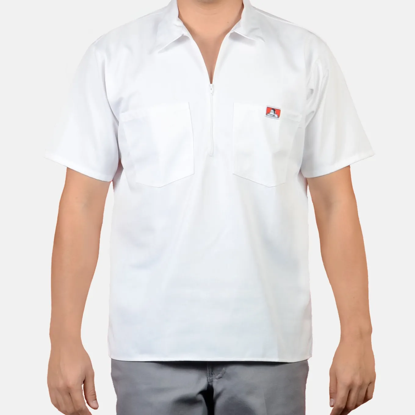 Ben Davis Short Sleeve Solid 1/2 Zip Shirt -